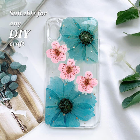 Dried Pressed Flowers for Resin, 60PCS Pink Real Pressed Dried Plum Blossom Flower for Scrapbooking DIY Crafts