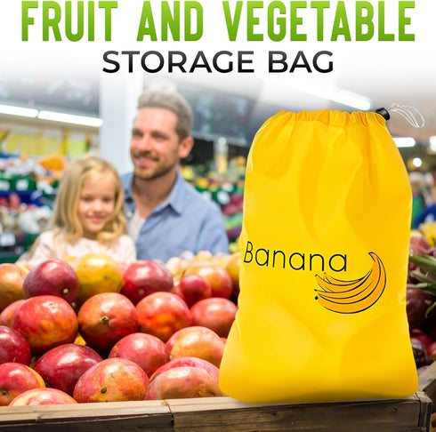 13.8 11 Inch Banana Bag To Keep Bananas Fresh Longer - x Reusable Banana Keeper for Freshness with Aluminium Foil