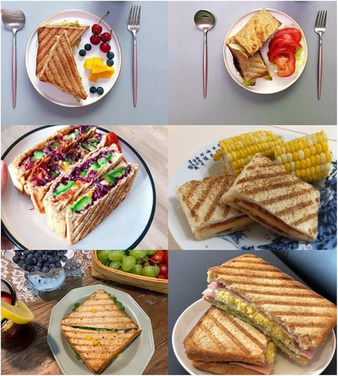 Shipenophy Hot Sandwich Maker - Double Sided Frying Pan, Nonstick Panini Maker, Kitchen Appliances