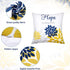 Tatuo 4 Pcs Flower Pillow Covers, 18x18 Inch Decorative Cushion Cases for Bed Couch Sofa (Yellow Series)