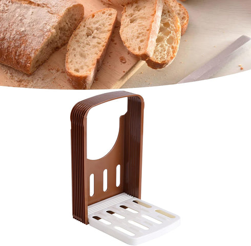 Adjustable Bread Slicer Guide for Homemade Bread, Foldable Tools with 4 Thickness for Kitchen