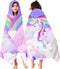 Unibyby Unicorn Hooded Towel, Unicorn Beach Towel for Girls 30" x 50", Pink