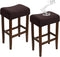 Waterproof Backless Bar Stool Covers Set of 2 Rectangle Knitted Diagonal Stripes