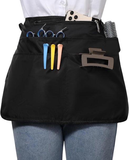Bafelia Barber Apron with 6 Pockets, Waterproof and Bleach-proof Hair Stylist Apron for
