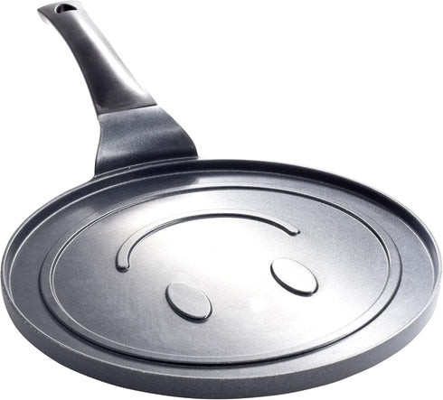 CucinaPro XL Smiley Face Pancake Pan - 10-Inch Nonstick Aluminum with Edible Food Markers for Kids' Crafts