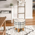 H&B Luxuries Round Padded Ottoman Stool | Versatile Foot Rest & Extra Seating