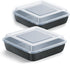 E-far 9x9 Inch Square Baking Pan Set with Lid, Nonstick Metal Bakeware for Lasagna & Brownies, 4 Pieces