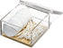 OfficeGoods Acrylic Desk Organizer w/Gold Base – Elegant Odds & Ends Box for Home or Office, Large
