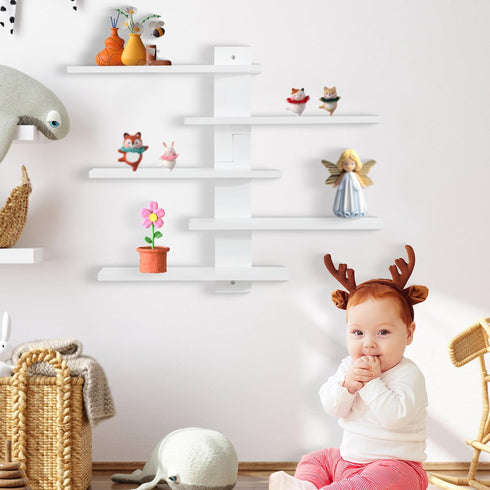 Floating Shelf for Wall,for Tonie Shelf,Small Wood Display Shelves Rack for Collectibles-Figures,Shot Glasses,Mini