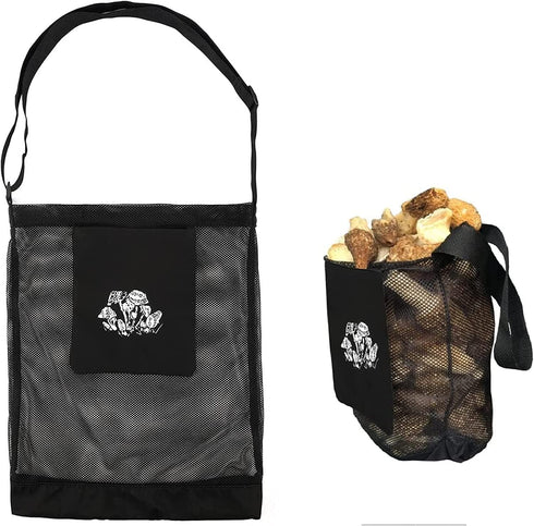 Qchengsan Collapsible Fruit Mushroom Basket - Mesh Foraging Pouch - Harvesting Bag