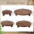4 Pack 12/10/8/6 Inch Sintuff Mini Wooden Plant Stool Display Wood Cake Stand Round Plant Risers Holder for Flower Pot