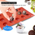 Small 15-Cavity Semi Circular Silicone Mold, 2 Packs Half Sphere Baking Molds for Making Jelly, Chocolates, and Cake