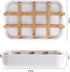 Bamboo Wooden Soap Dishes for Bathroom - Bar Soap Holder Shower Tray (Two Pieces, White)