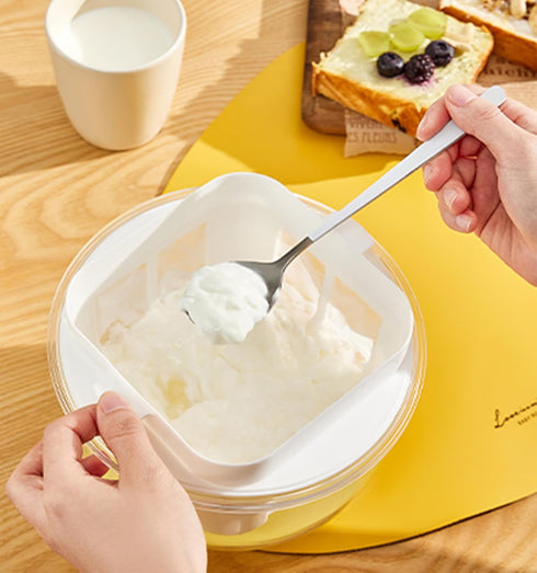 Generic (1.5QT) (600g) 7.8*7.8*6.1in, Greek Yogurt Strainer with Lid.Yogurt Filter with Ultra Fine Mesh,to Makes small