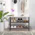 4 3 11.8" 25" 20" Closet Garden you Shoe Rack for Entryway Tiers D x W x H, Metal Shoe Rocks with White Wooden