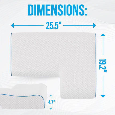 MARS WELLNESS Memory Foam Cuddle Pillow - Ergonomic Anti Pressure Couples Pillow with Arm Hole - Great for Cuddling
