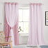 52 84 inches, 2 PONY DANCE Nursery Curtains Pink - Curtains for Bedroom Decor Aesthetic Cute Double Layer with Sheer