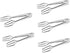 Tredoni 5 Multi-Purpose Small Stainless Steel Cooking Tongs, 7.7" Frying and Serving Tongs Set of 5