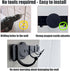 Magnetic Utensil Holder Hooks, Wall Mount Storage Rack for Refrigerator, Black Metal No Punching Kitchen Utensil Rack