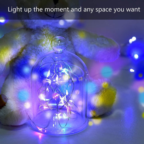 24 Pack 20LED YJFWAL Wine Bottle Lights with Cork, Cork Shape Silver Copper Wire Fairy Mini String Lights, Battery