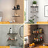 1Pack 9 Corner Shelf Wall Mount, Floating Corner Shelves,Corner withs Wire Hole for TV, Cable Box,Corner Wall Shelf