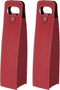 PATIKIL Wine Gift Bag, 2 Pack Reusable Leather Wine Tote Carrier for Picnic Party Wedding, Red