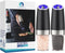 Gravity Electric Pepper and Salt Grinder Set, Battery Operated Mill with Blue LED Light, One Hand Operation, Adjustable