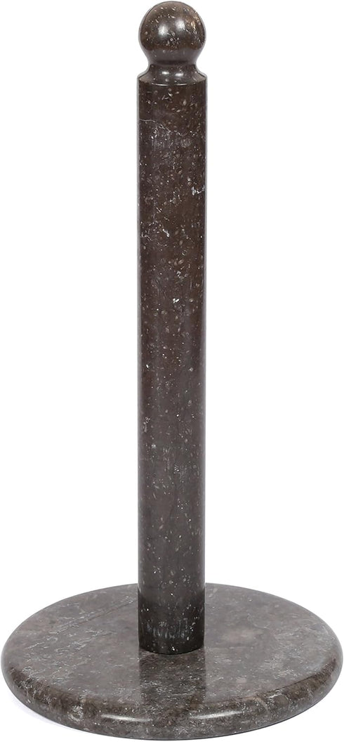 Heavy Natural Stone Paper Towel Holder Handcrafted from Solid Indonesian Marble, Non-Tip