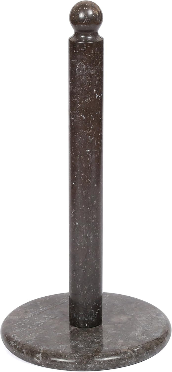 Heavy Natural Stone Paper Towel Holder Handcrafted from Solid Indonesian Marble, Non-Tip