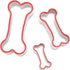 3-Piece Dog Bone Cookie Cutters Set - Dog Treats Cutters, Bone Shapes, Soft PVC Coated