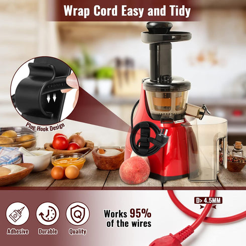 Cord Organizer for Kitchen Appliances 10Pcs Black Cord Winder Cord Keeper Cord Holder Wrapper Kitchen Gadgets for Appliance Self Stick on Mixer, Coffee Maker, Air Fryer, Pressure Cooker Toaster