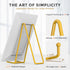 TR-LIFE 4 Pack 8 Inch Plate Holder Stands for Display, Large Gold Metal Picture Easel for Platter, Books, Photos