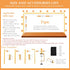 31"-110'' 31"-64" Over The Table Rod Stand with Clamps Adjustable Length Height Gold Table Balloon Arch Stand