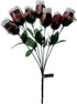 Patriotic Flowers Bouquet - 7 Stems Red White Blue, US Flag Decor for Memorial Day, 4th of July, Veterans Day