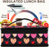 FlowFly Small Lunch Box, Insulated Soft Bag Mini Cooler for Kids, Girls, Boys, Women, Men, Heart