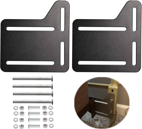 2Pcs Bed Frame Conversion Kit, Heavy Duty Adapter Bracket, Headboard Attachment with Hardware, Full to Queen