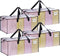 VENO 4 Pack Extra Large Moving Bags, Heavy-Duty Storage Totes for College Move-In, Durable Laundry Bags (Clear)