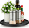 9" Lazy Susan Turntable Organizer for Cabinet, Wooden Lazy Susan for Table Top Dining and Pantry Countertop