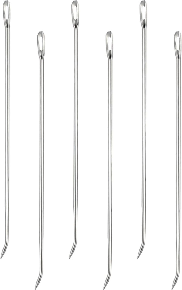 6-Piece WILLBOND Stainless Steel Poultry Trussing Needles for Securing Turkey, Chicken, Roasts, and Meats