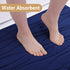 Buganda Memory Foam Bathroom Rug Mat 44x24, Extra Soft Absorbent Non-Slip Machine Washable Bath Rugs for Floor, Navy
