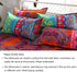 Omelas 2 Pack Bohemian Pillowcase Standard Queen Size - Colorful Floral Striped Pillow Shams with Envelope Closure