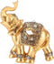 Feng Shui Lucky Elephant Statue, Golden Elegant Figurine, Small Resin Home Decoration