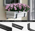 Y&M 2 Pack Adjustable Planter Box Brackets (6 to 12.5 in), Heavy Duty Iron Flower Box Wall Mounting Hooks for Garden