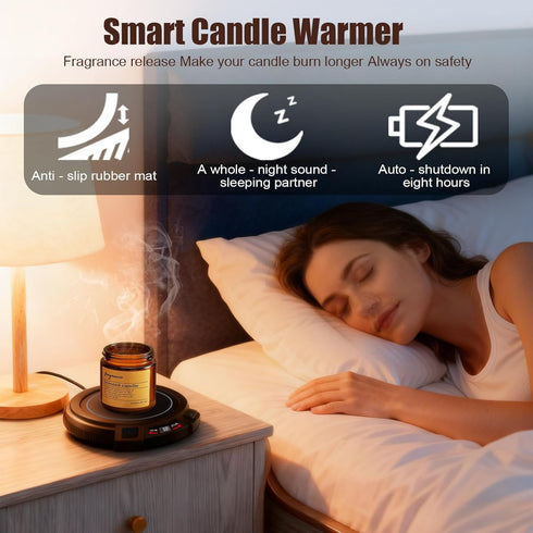 TYVOLYN 8H Tech/3 Settings,Constant Coffee Mug Warmer for Desk-Smart Candle Warmer Auto Shut Off,Coffee Cup Heater