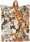 BLUBLU Cute Cat Design Flannel Fleece Throw Blanket, Lightweight Cozy Plush for Bedroom, 50"x40"
