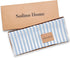 36 Inches 100% 14 36 Inch Summer, Solino Home Linen Table Runner - Amalfi Stripe Pure Linen Sky Blue and White Table