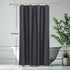 AooHome Fabric Shower Curtain 48 x 72 Inch, Solid Color Bath Curtain with Hooks, Dark Grey