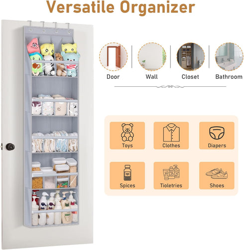 20 Closet 13 MISSLO Pairs Over the Door Shoe Organizer for Narrow Hanging Shoe Rack for Door Hanger Deep Pocket Door