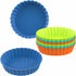 Webake 8 Pack Silicone Tart and Pie Molds, 5 Inches Round Individual Small Fluted Cake Pans for Baking
