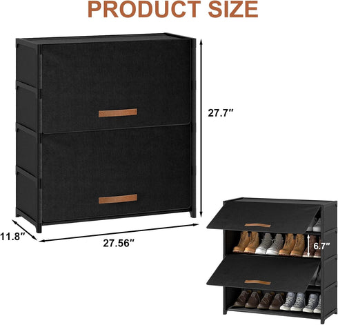 5 20 Closet, Shoe Rack, Tier Shoe Storage Cabinet with Door Pair Plastic Shoe Shelves Organizer for Entryway, Hallway